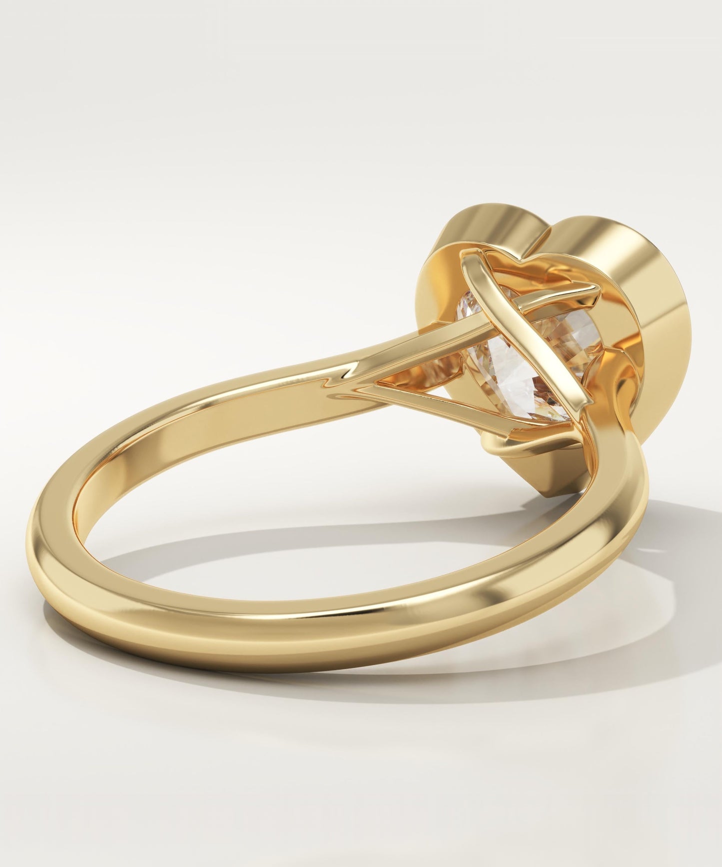 Heart Cut Bezel Lab-Grown Diamond Engagement Ring