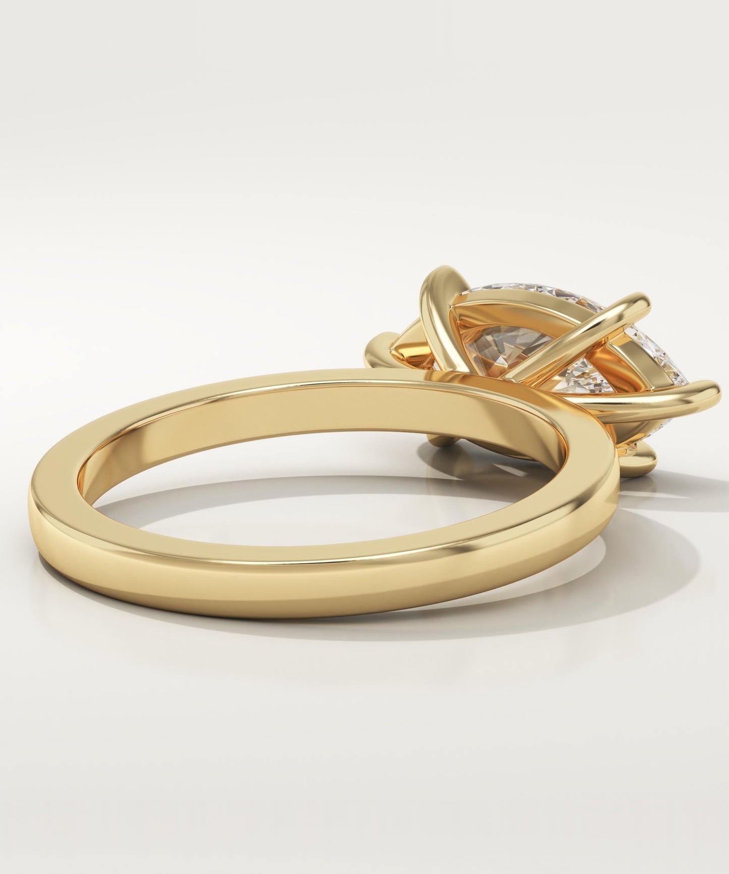 East West Marquise Cut Solitaire Lab-Grown Diamond Engagement Ring
