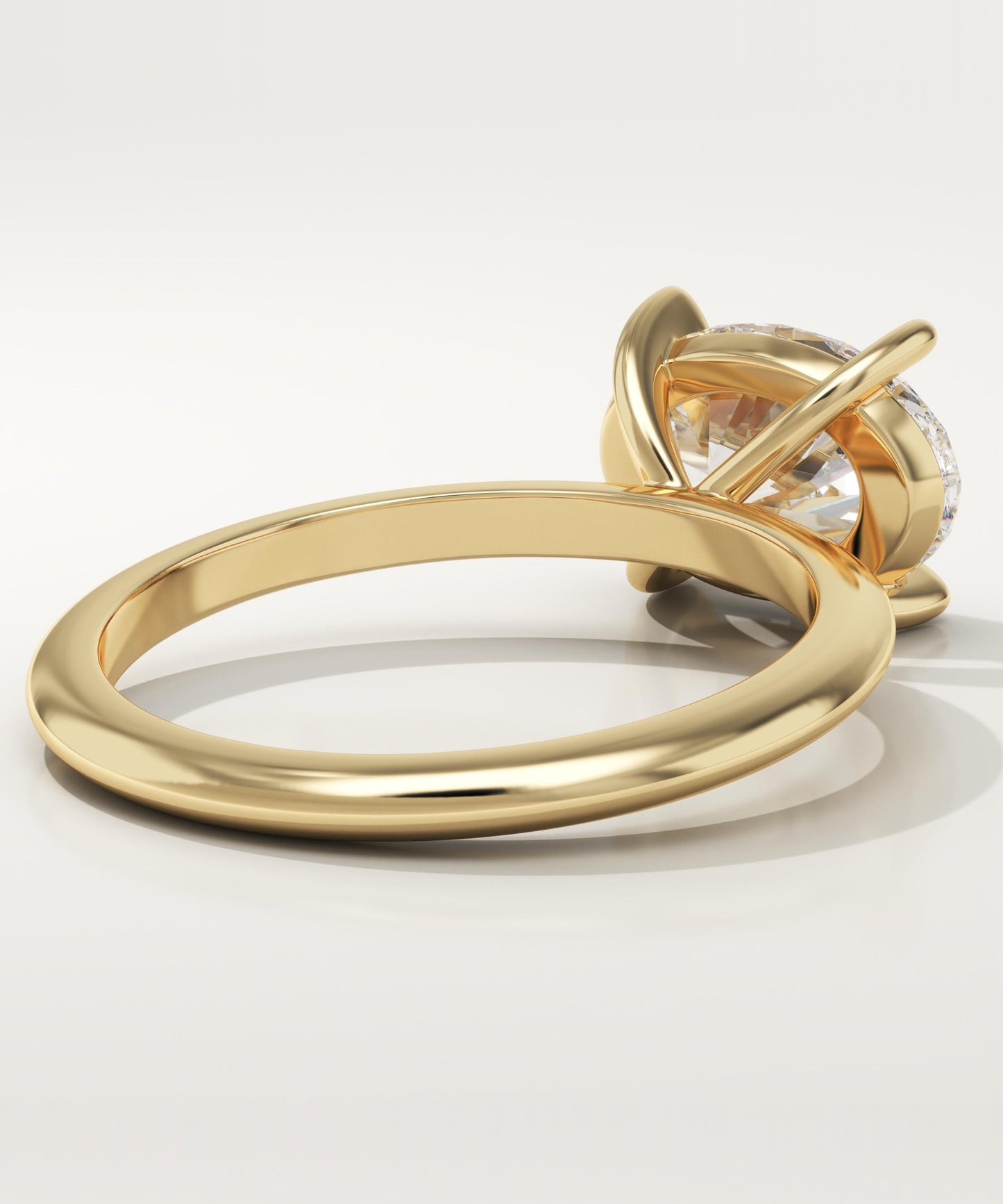 East West Oval Cut Solitaire Lab-Grown Diamond Engagement Ring