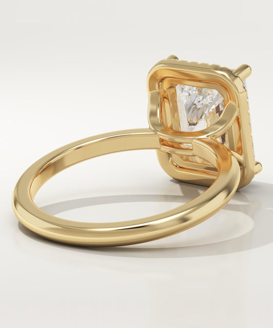 Radiant Cut Halo Lab-Grown Diamond Engagement Ring