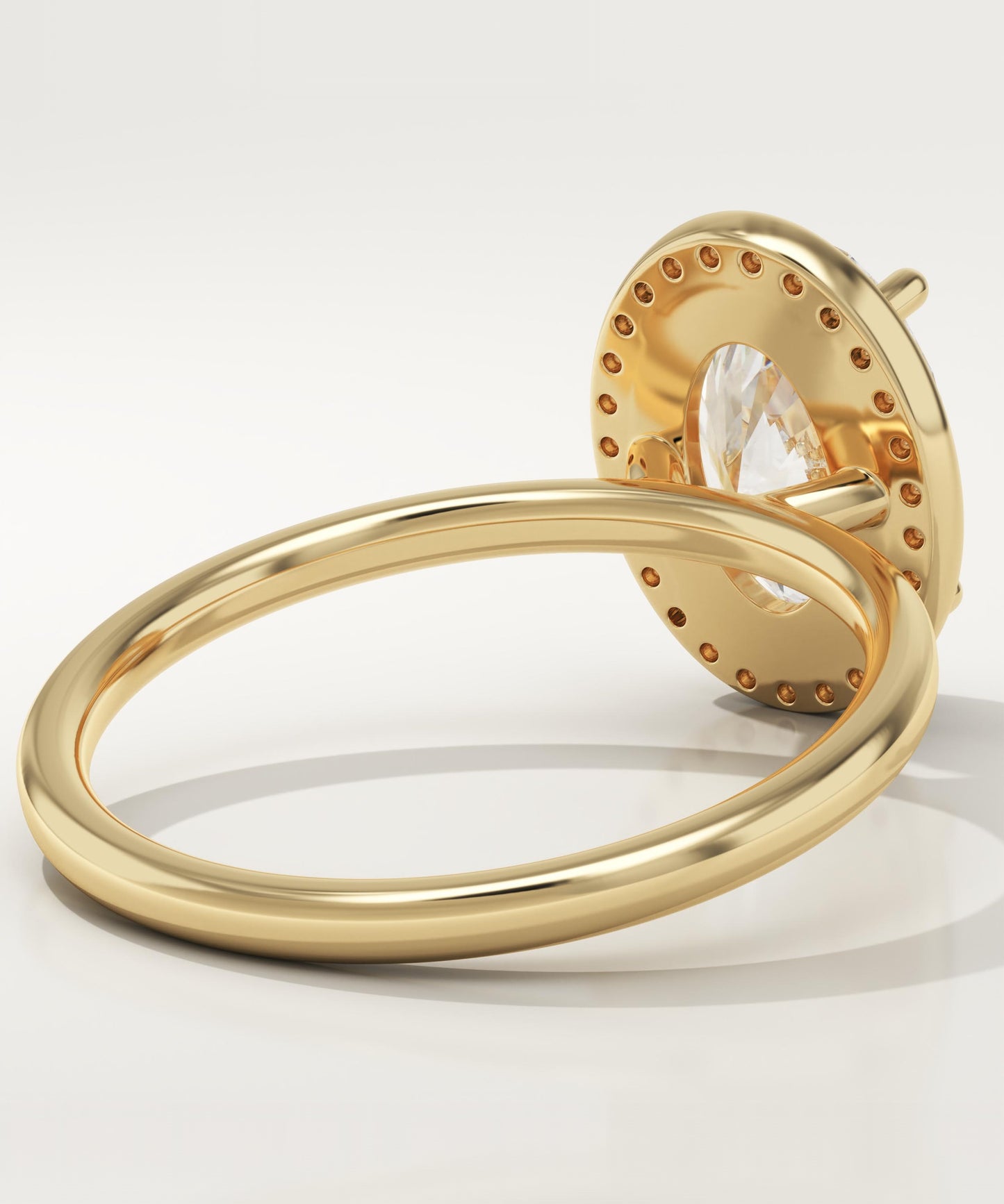 Oval Cut Halo Lab-Grown Diamond Engagement Ring