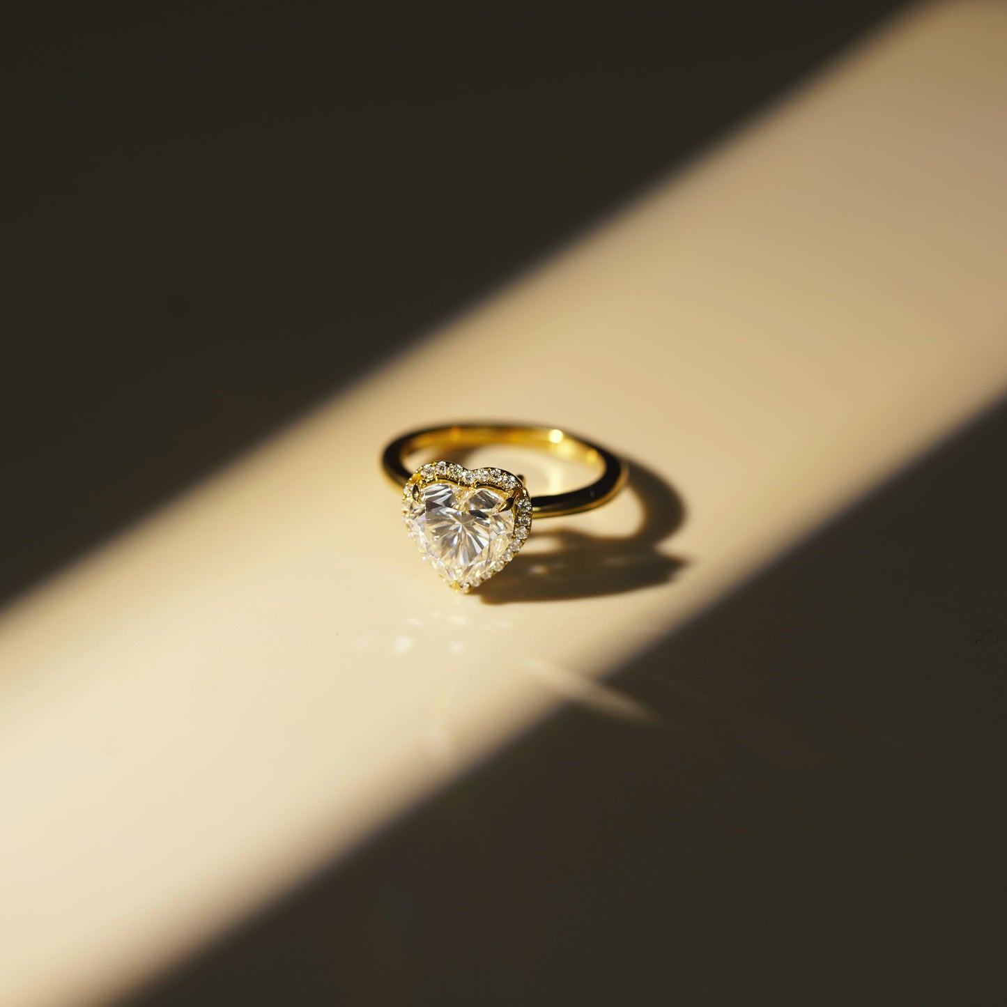 Heart Cut Halo Lab-Grown Diamond Engagement Ring