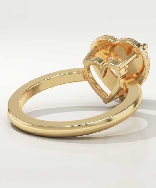 Heart Cut Halo Lab-Grown Diamond Engagement Ring