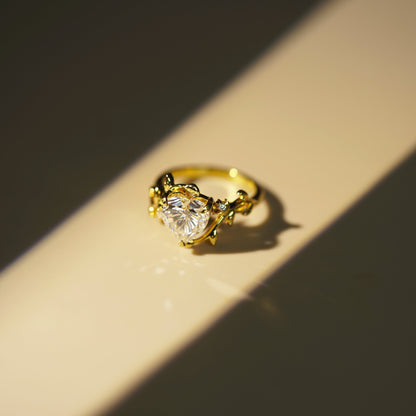 Heart Cut Nature Inspired Lab-Grown Diamond Engagement Ring