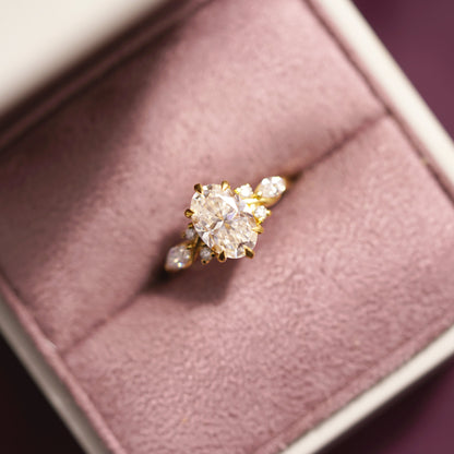 Oval Cut Nature Inspired Lab-Grown Diamond Engagement Ring
