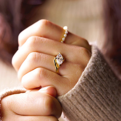 Marquise Cut Solitaire Lab-Grown Diamond Engagement Ring
