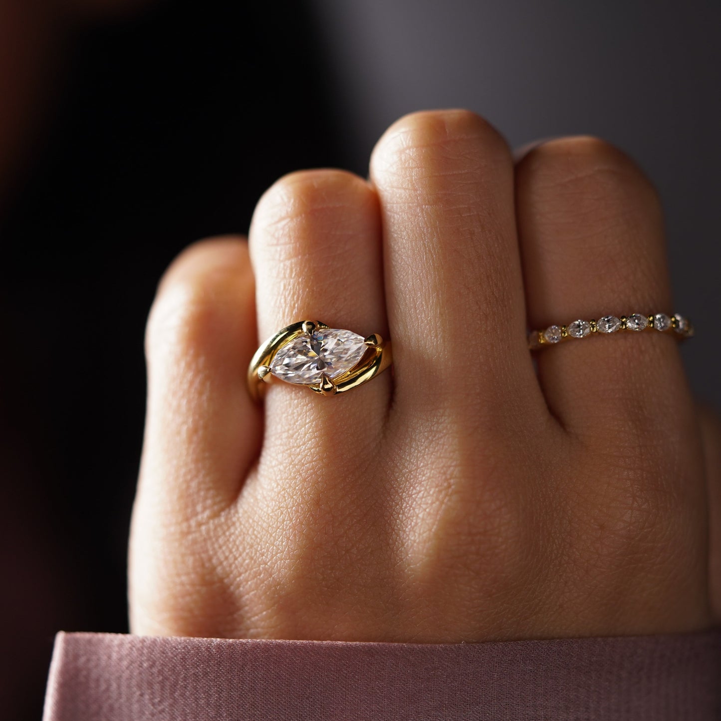 Marquise Cut Solitaire Lab-Grown Diamond Engagement Ring