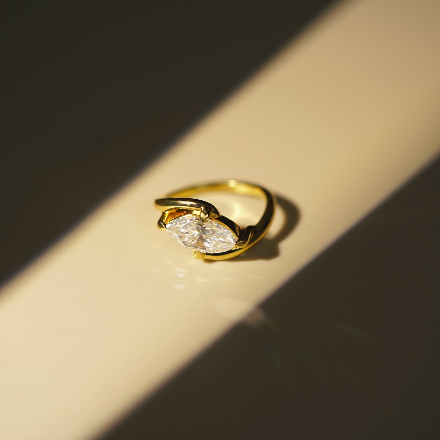Marquise Cut Solitaire Lab-Grown Diamond Engagement Ring