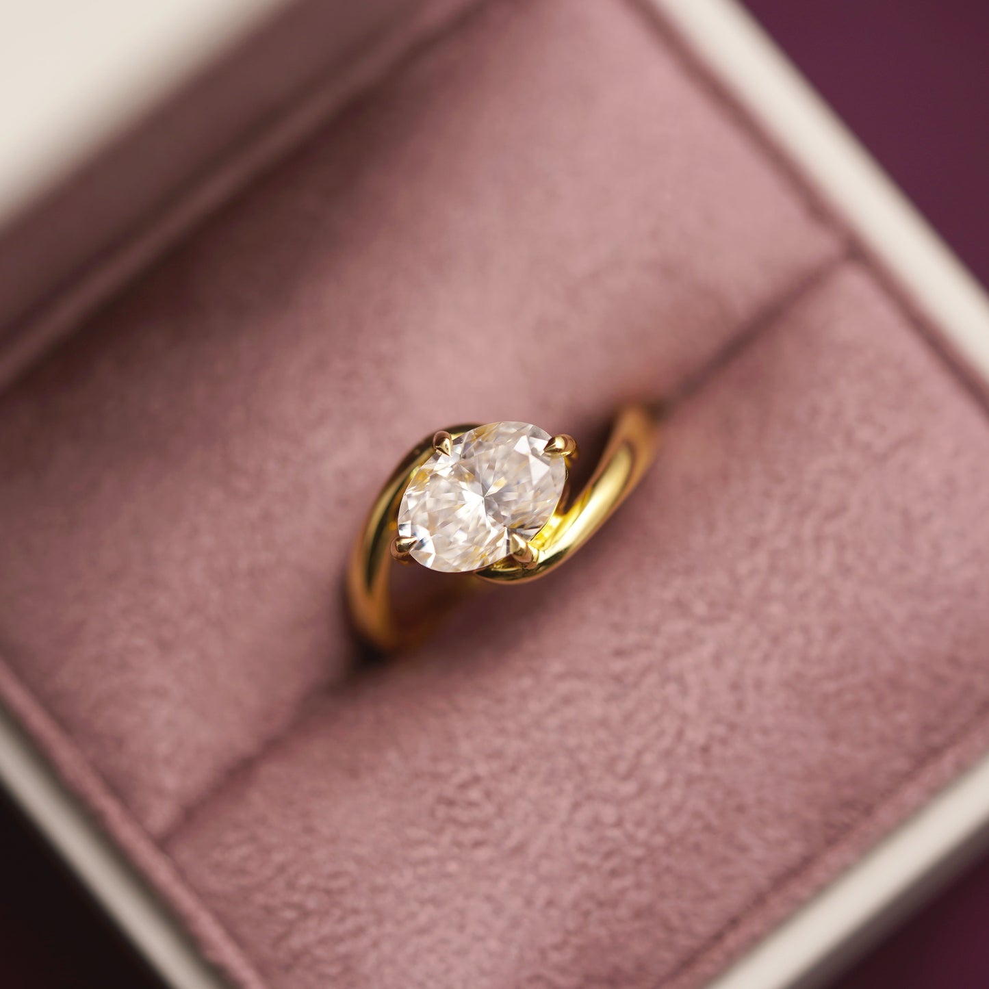 Oval Cut Solitaire Lab-Grown Diamond Engagement Ring