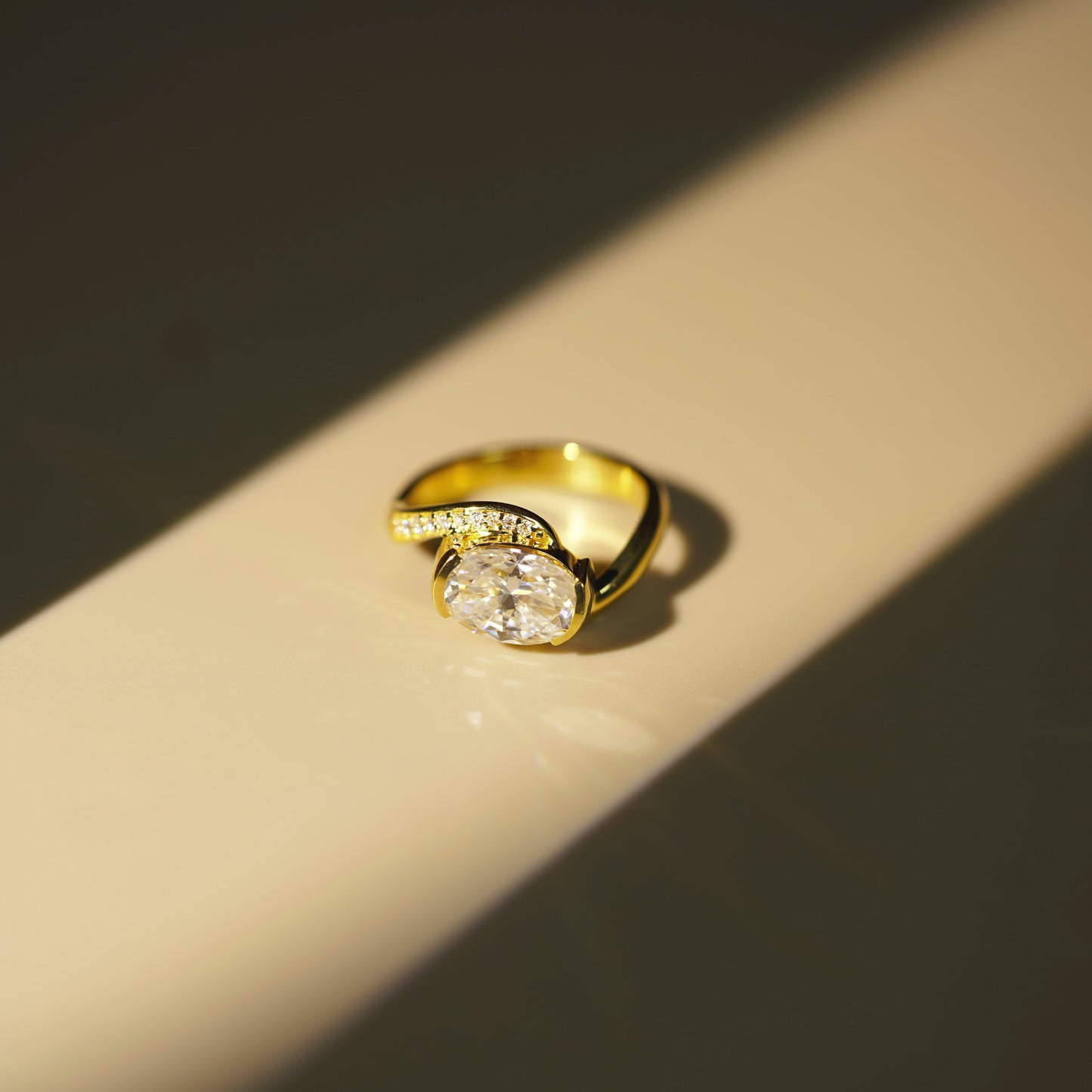 Emerald Cut Halo & Pave Cathedral Lab-Grown Diamond Engagement Ring