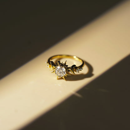 Round Cut Nature Inspired Lab-Grown Diamond Engagement Ring