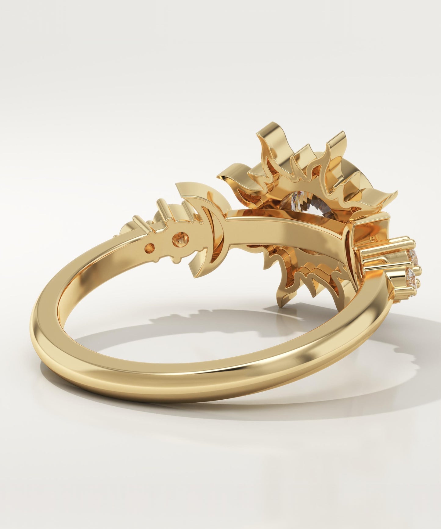 Round Cut Nature Inspired Lab-Grown Diamond Engagement Ring