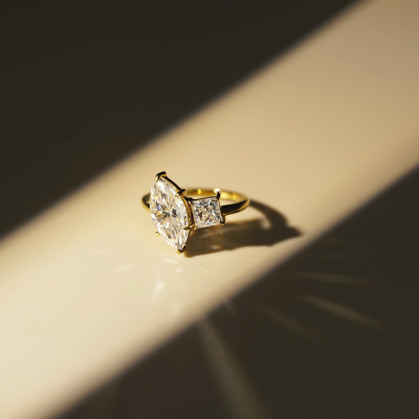 3 TCW Princess & Marquise Cut Toi Et Moi Lab-Grown Diamond Engagement Ring