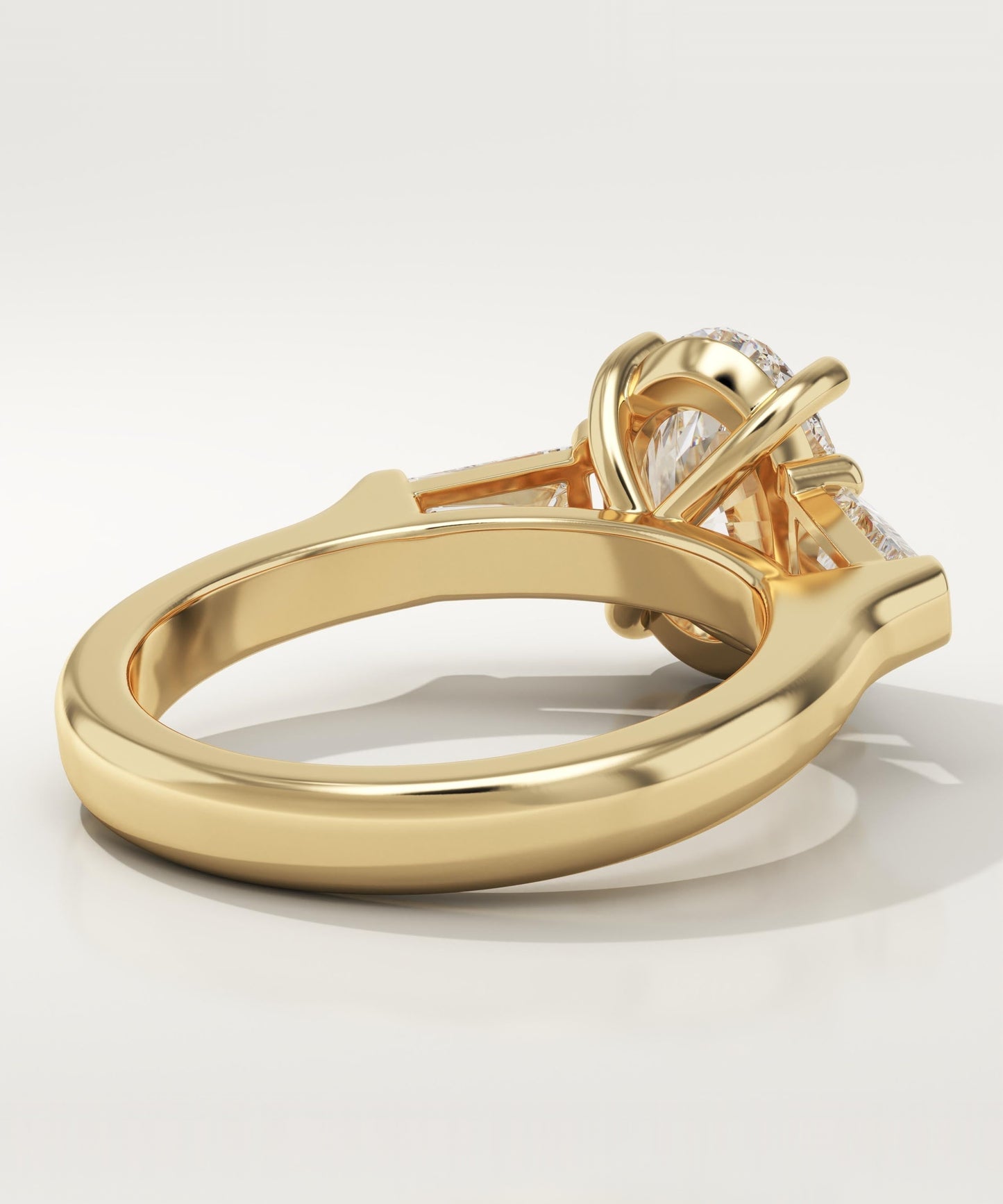 Oval Cut Three Stone Lab-Grown Diamond Engagement Ring