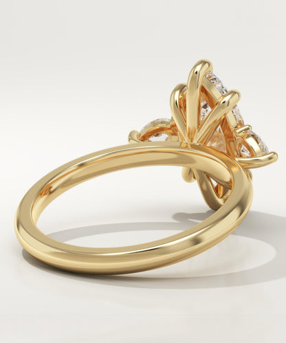 Marquise Cut Three Stone Lab-Grown Diamond Engagement Ring