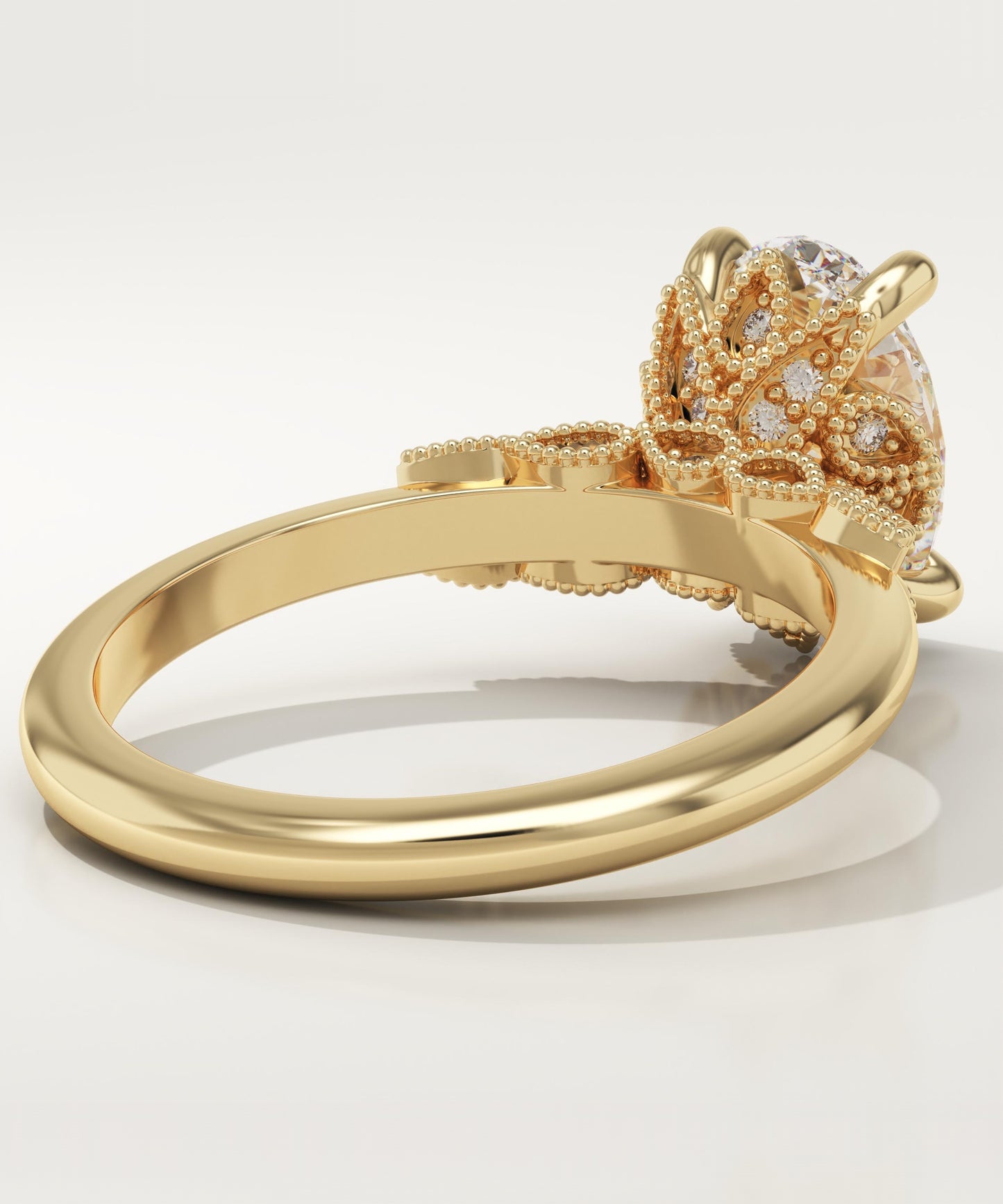 Oval Cut Cluster Lab-Grown Diamond Engagement Ring