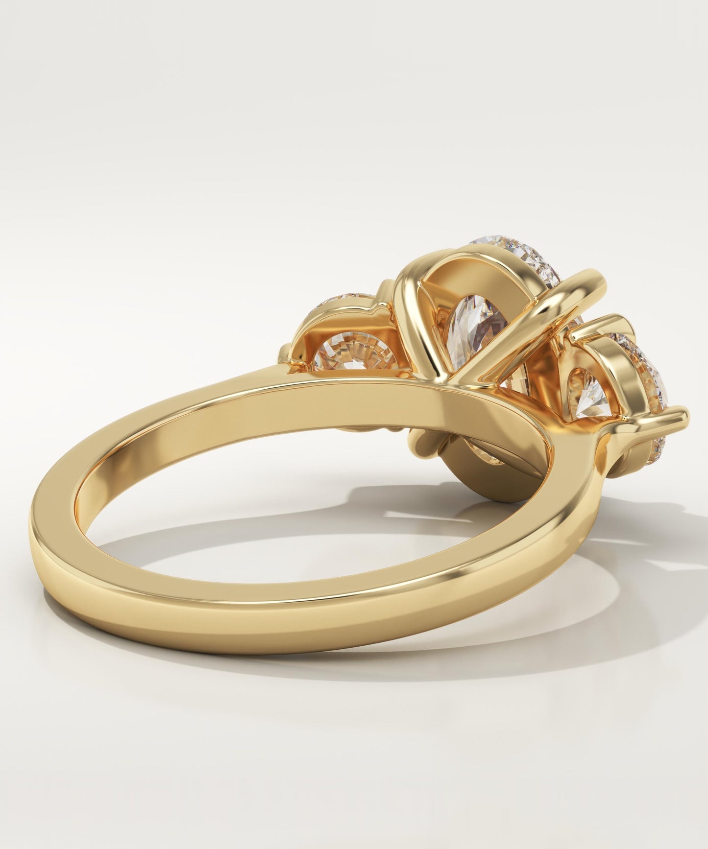 Oval Cut Three stone Lab-Grown Diamond Engagement Ring