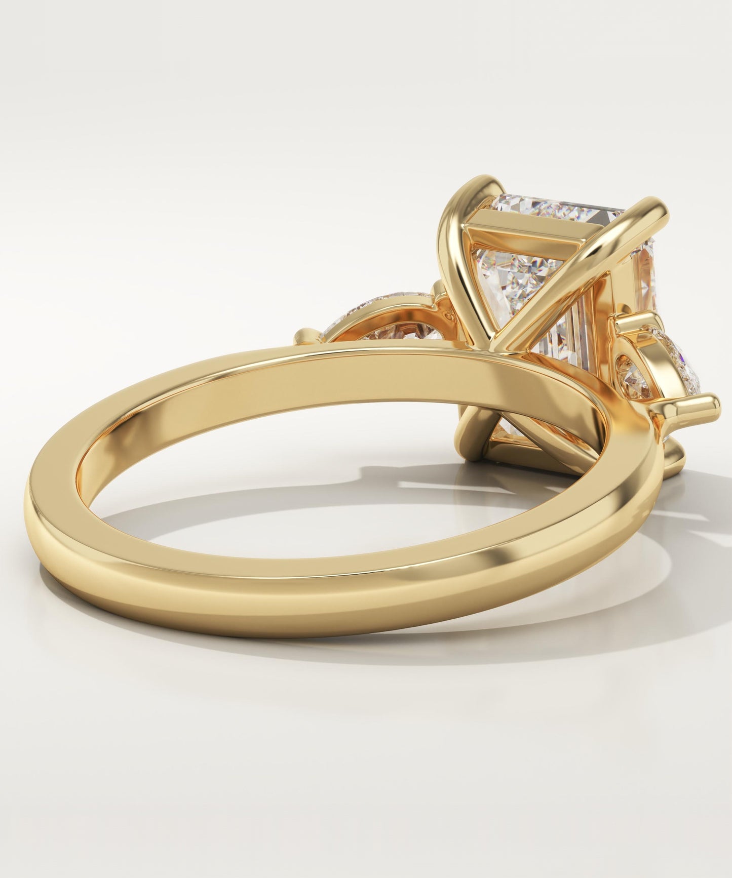 Emerald Cut Three Stone Lab-Grown Diamond Engagement Ring
