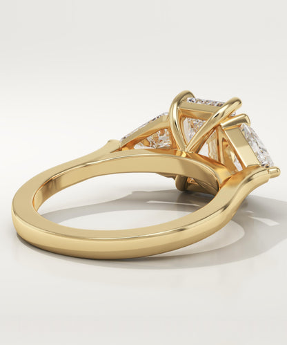 Radiant Cut Three Stone Lab-Grown Diamond Engagement Ring