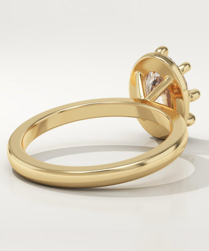 Oval Cut Solitaire Lab-Grown Diamond Engagement Ring