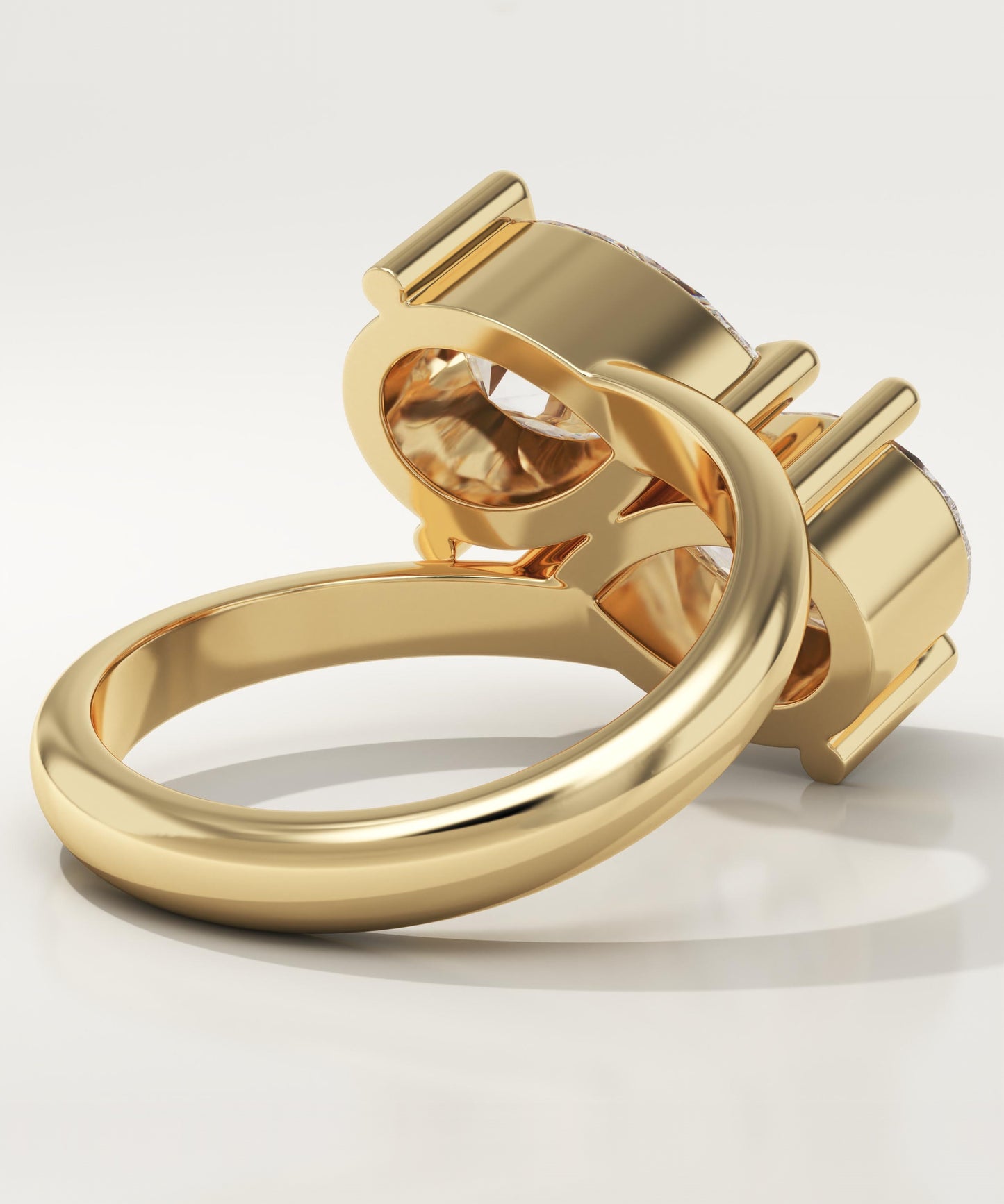 3.5 TCW Pear Cut Toi Et Moi Lab-Grown Diamond Engagement Ring