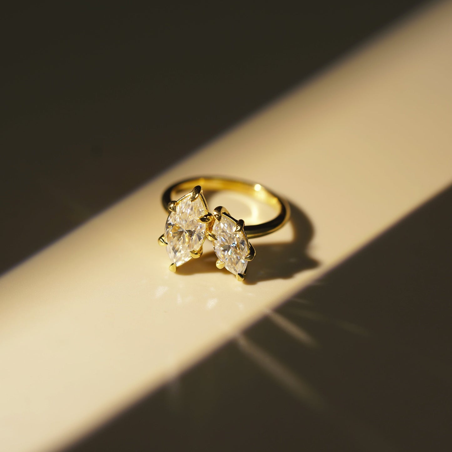 2.25 TCW Marquise Cut Toi Et Moi Lab-Grown Diamond Engagement Ring