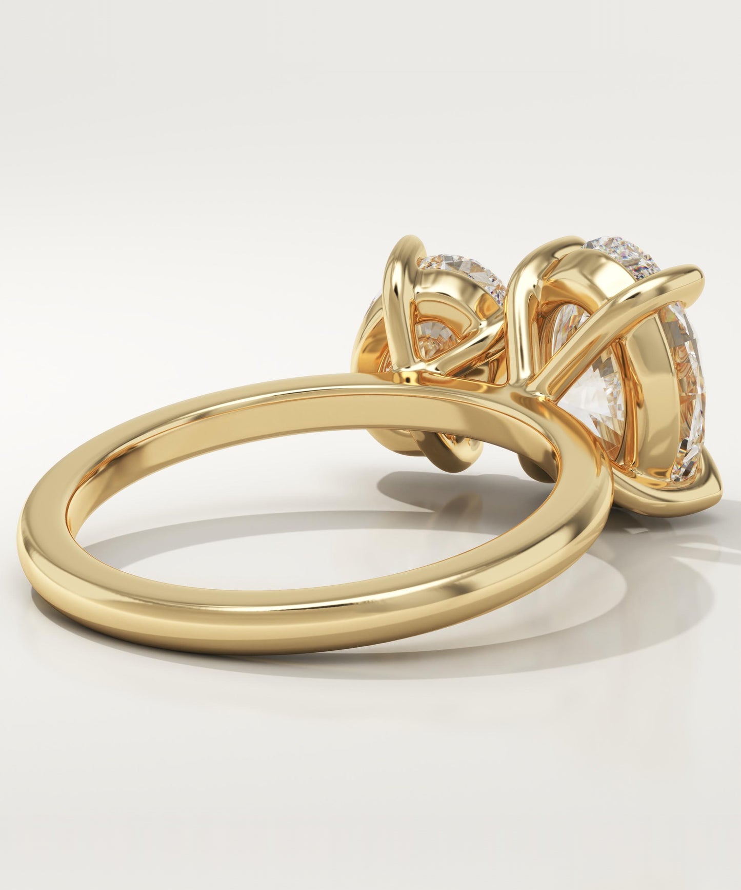 3.5 TCW Oval Cut Toi Et Moi Lab-Grown Diamond Engagement Ring