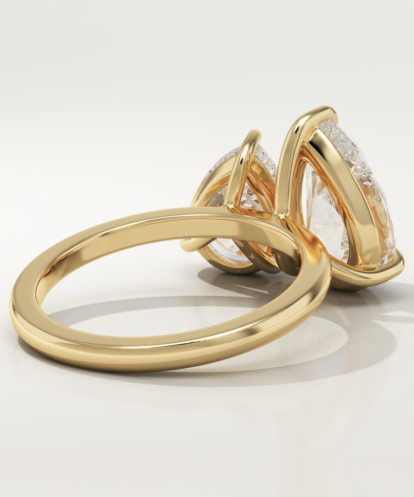 4.5 TCW Pear Cut Toi Et Moi Lab-Grown Diamond Engagement Ring