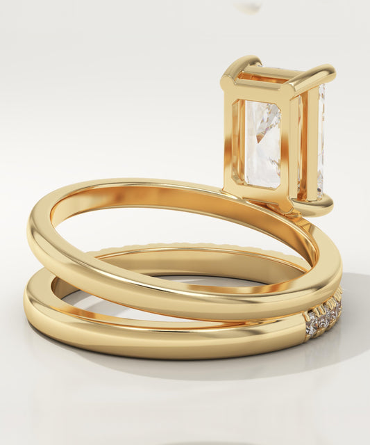 Radiant Cut Pave Lab-Grown Diamond Engagement Ring