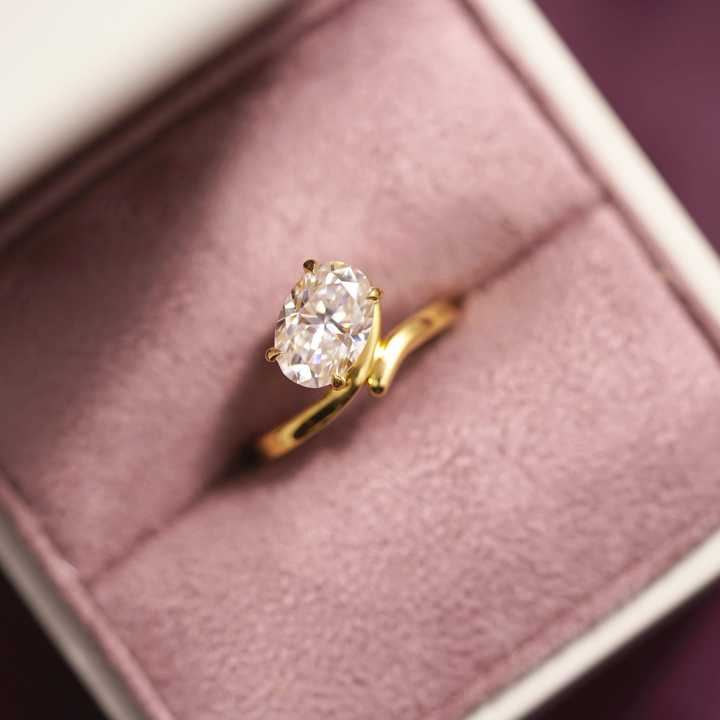 Oval Cut Solitaire Lab-Grown Diamond Engagement Ring