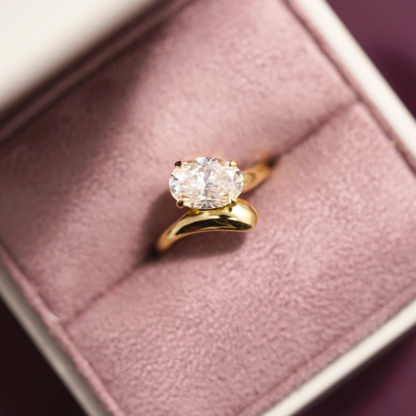 Oval Cut Solitaire Lab-Grown Diamond Engagement Ring