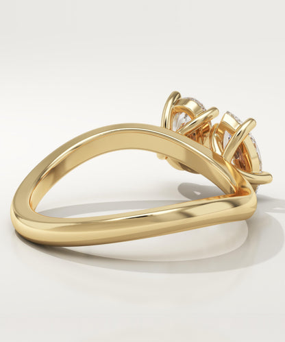 1.25 TCW Oval & Marquise Cut Toi Et Moi Lab-Grown Diamond Engagement Ring