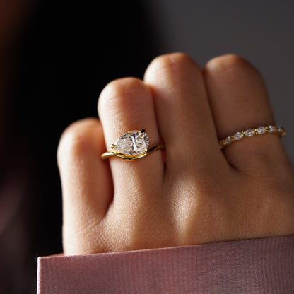 Pear Cut Solitaire Lab-Grown Diamond Engagement Ring