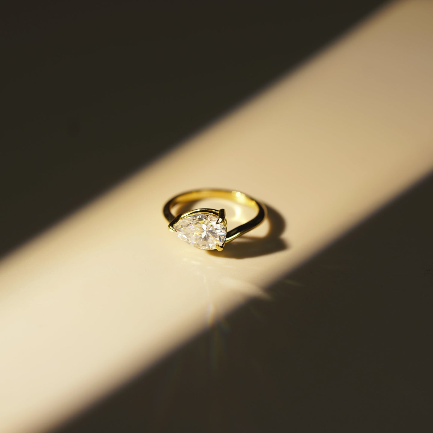 Pear Cut Solitaire Lab-Grown Diamond Engagement Ring
