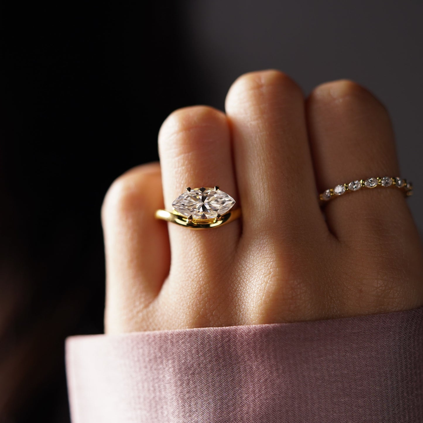 Marquise Cut Solitaire Lab-Grown Diamond Engagement Ring