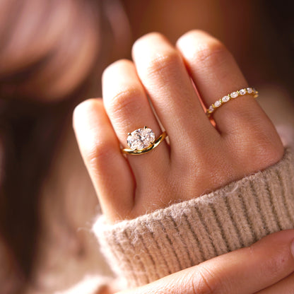 Oval Cut Solitaire Lab-Grown Diamond Engagement Ring