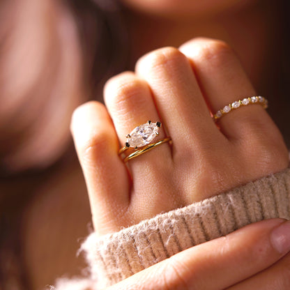 Marquise Cut Solitaire Lab-Grown Diamond Engagement Ring