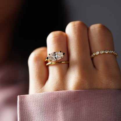 Marquise Cut Solitaire Lab-Grown Diamond Engagement Ring