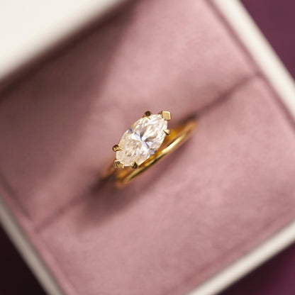 Marquise Cut Solitaire Lab-Grown Diamond Engagement Ring