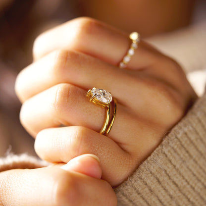 Pear Cut Solitaire Lab-Grown Diamond Engagement Ring