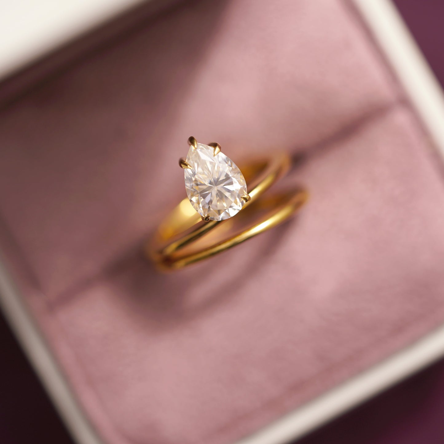 Pear Cut Solitaire Lab-Grown Diamond Engagement Ring