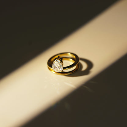 Pear Cut Solitaire Lab-Grown Diamond Engagement Ring