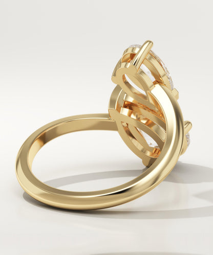 2.75 TCW Pear Cut Toi Et Moi Lab-Grown Diamond Engagement Ring