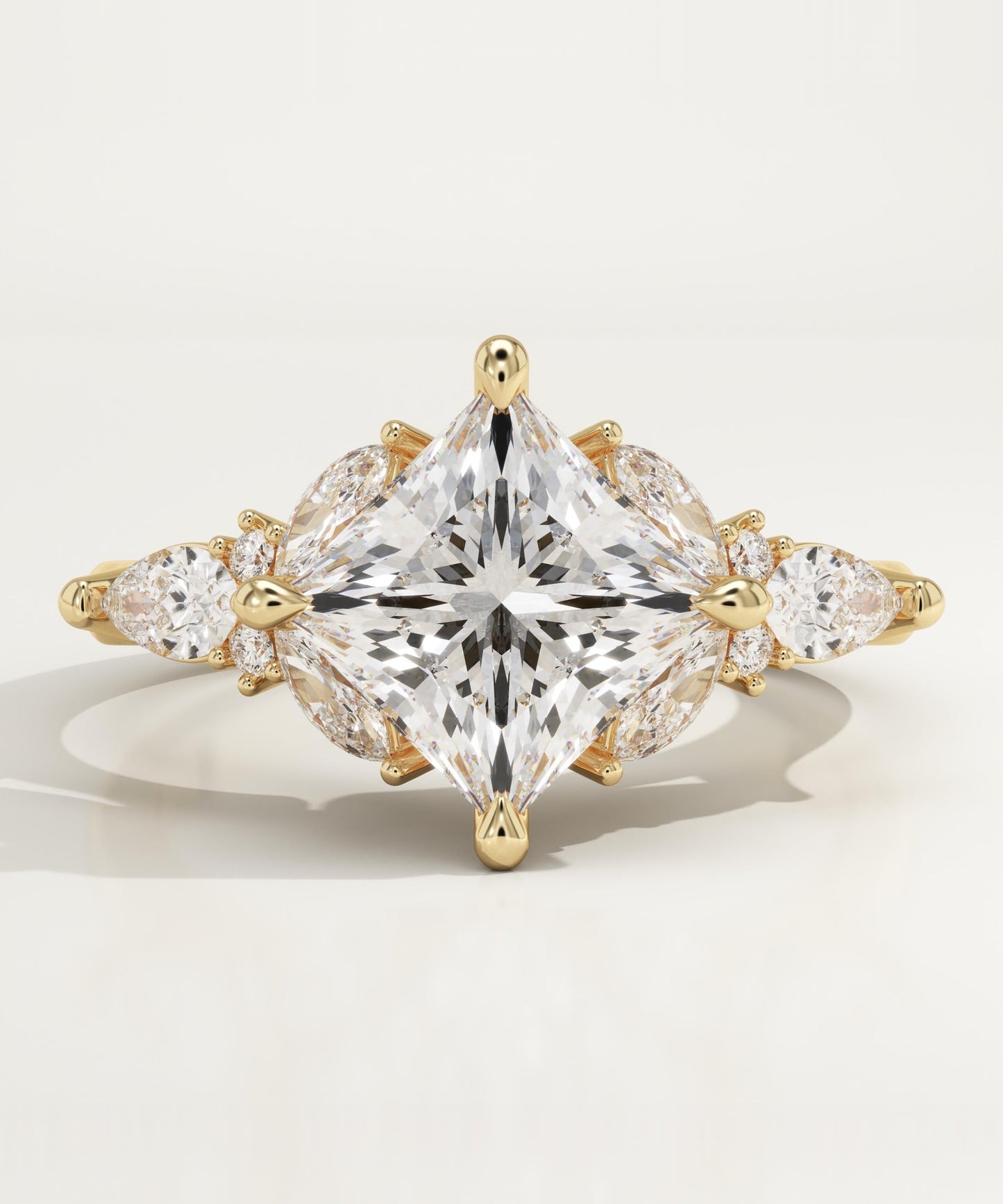Princess Cut Nature Inspired Lab-Grown Diamond Engagement Ring