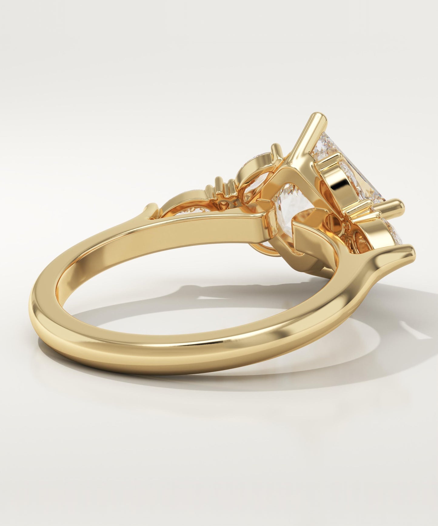 Princess Cut Nature Inspired Lab-Grown Diamond Engagement Ring