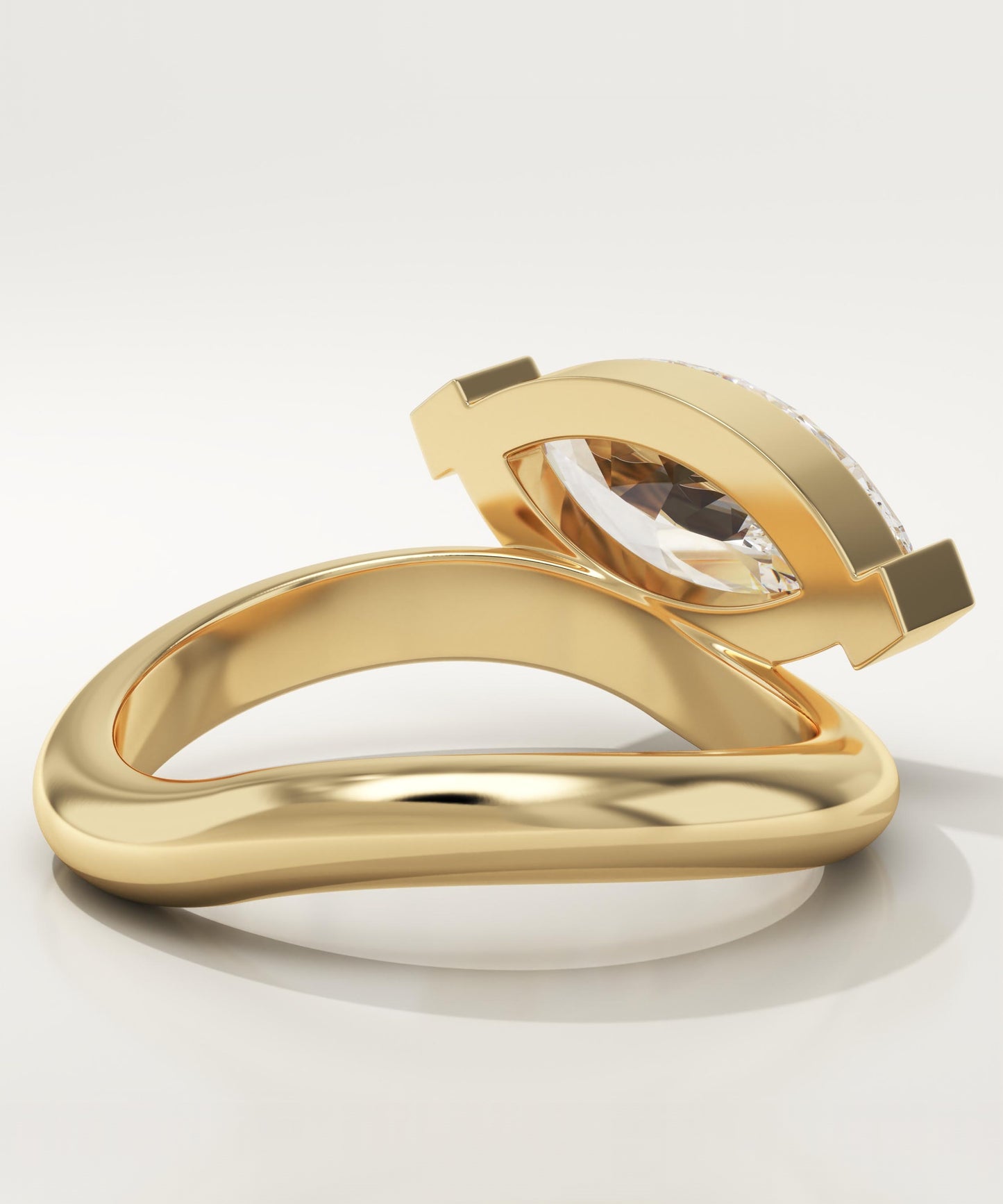 Marquise Cut Solitaire Lab-Grown Diamond Engagement Ring