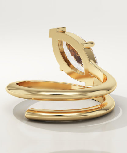 Marquise Cut Solitaire Lab-Grown Diamond Engagement Ring