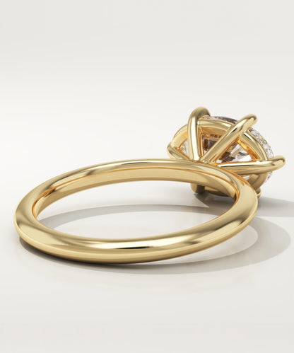 East West Oval Cut Solitaire Lab-Grown Diamond Engagement Ring