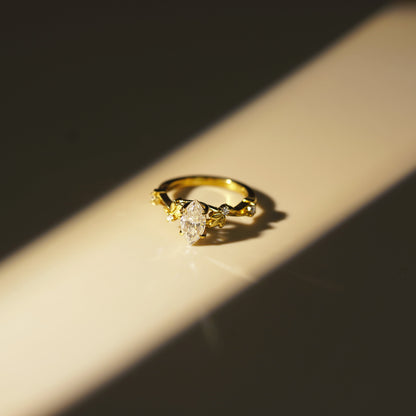 Marquise Cut Nature Inspired Lab-Grown Diamond Engagement Ring