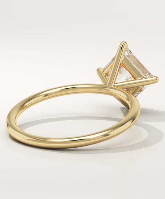 East West Princess Cut Solitaire Lab-Grown Diamond Engagement Ring